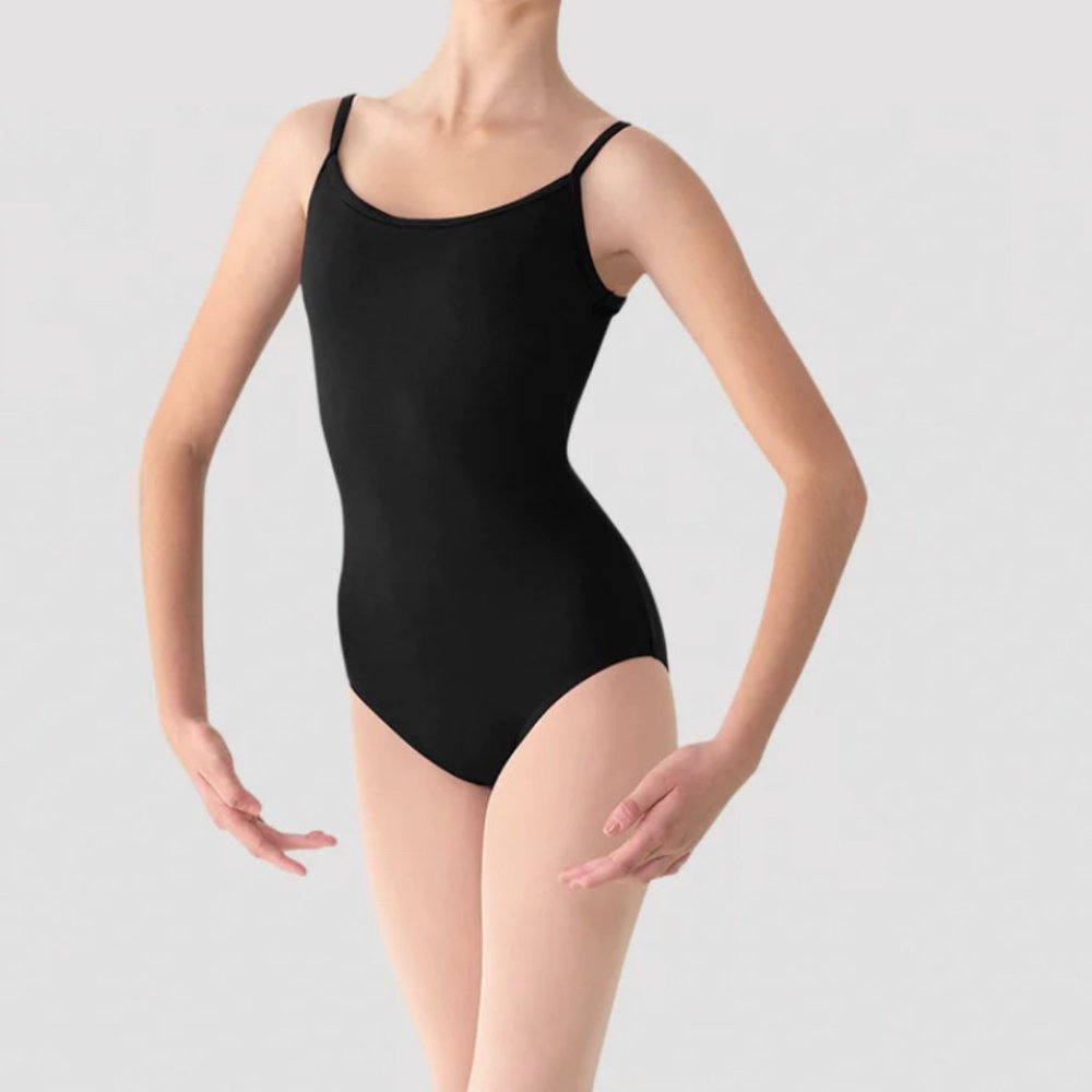 NWT Ladies Mirella Camisole Leotard Black Size L - Picture 1 of 4